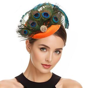 1273 Women's Fascinators Pillbox Hat With Headband & Clip- Embellished